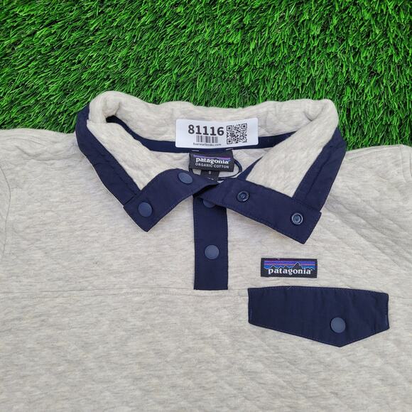 Patagonia Pullover Sweater Small 19x22 Beige Blue - Picture 11 of 16